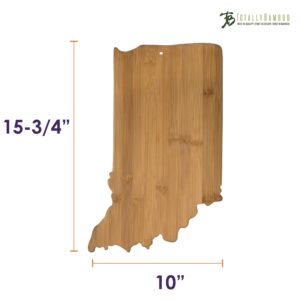 Totally Bamboo Indiana State Shaped Bamboo Serving & Cutting Board