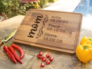 personalized cutting board | customized cutting board | custom cutting board wood engraved | custom meat board | mother's day gift | gifts for mother | personalized gifts (without handle)