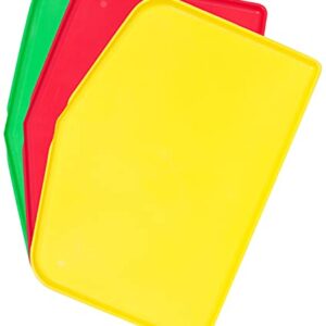 Chop Keeper Chopping Tray with Raised Sides and Easy-Guide Funnel, Red, Green and Yellow, 3-Pack - Argee RG909/3