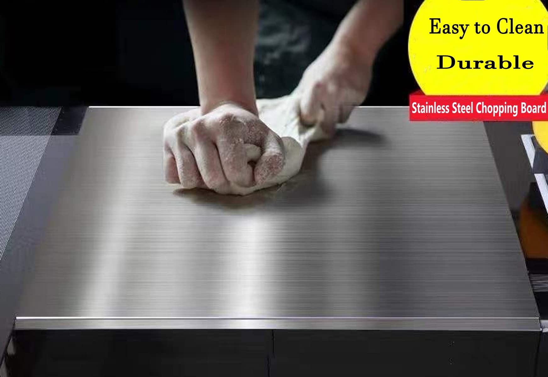 27.5x19.7 Inch Cutting Boards 304 Stainless Steel Chopping Board Baking Board Pastry Board Extra Large Cutting Board For Kitchen Meat Vegetable Fruit Fish Cheese Bread, Easy to Clean Cutting Mats