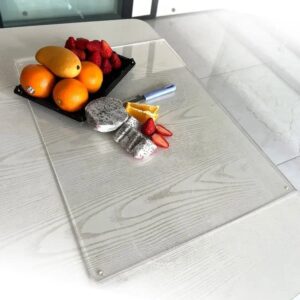 Acrylic Anti-Slip Transparent Cutting Board,2023 New Acrylic Cutting Boards for Kitchen Counter,Clear Cutting Board Clear Chopping Board Non Slip Cutting Boards with Lip (24 * 18 inches（60 * 45 cm）)