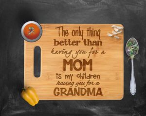 mothers day cutting board, grandmother gift, grandma gift, mothers day gift, grandma mothers day, mothers day gift for grandma, wood, rustic