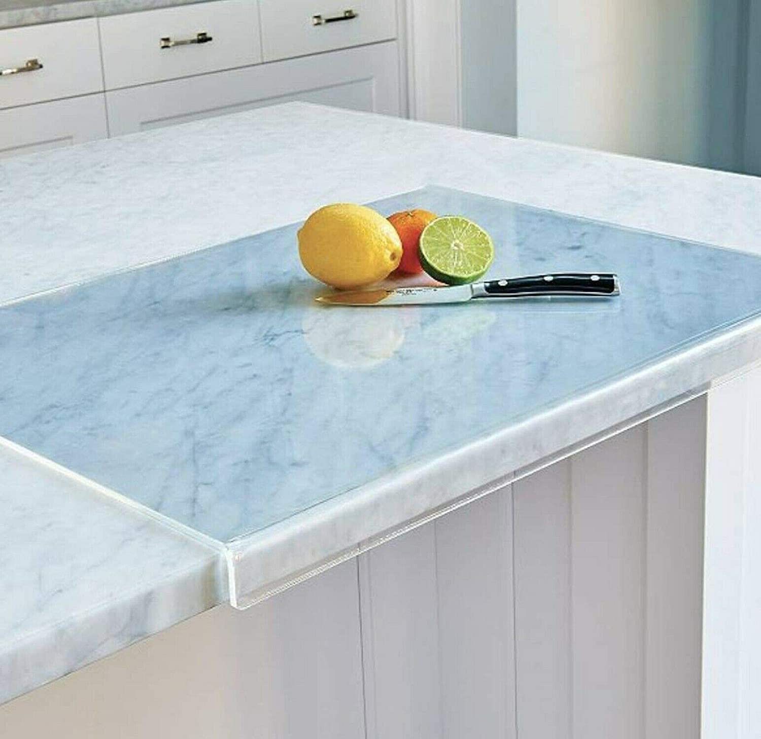 Acrylic Cutting Boards For Kitchen Counter Clear Acrylic Cutting Board Kitchen Countertop With Acrylic Cutting Board Countertop Protector, Home And Restaurant (Transparent)