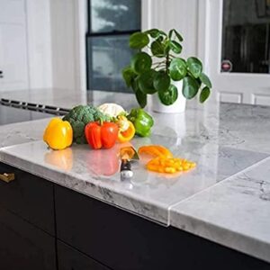 Acrylic Cutting Boards For Kitchen Counter Clear Acrylic Cutting Board Kitchen Countertop With Acrylic Cutting Board Countertop Protector, Home And Restaurant (Transparent)