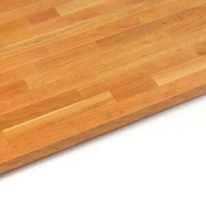 John Boos CHYKCT-BL3025-O Finger Jointed Cherry Wood Rails Kitchen Island Butcher Block Cutting Board Counter Top with Oil Finish, 30" x 25" x 1.5"