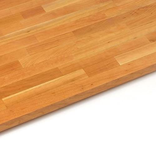 John Boos CHYKCT-BL3025-O Finger Jointed Cherry Wood Rails Kitchen Island Butcher Block Cutting Board Counter Top with Oil Finish, 30" x 25" x 1.5"