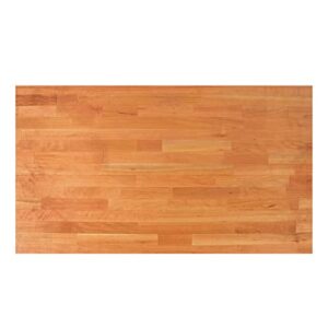 John Boos CHYKCT-BL3025-O Finger Jointed Cherry Wood Rails Kitchen Island Butcher Block Cutting Board Counter Top with Oil Finish, 30" x 25" x 1.5"