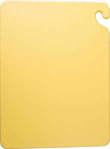 san jamar cb182412yl cut-n-carry cutting board, 18" x 24", co-polymer, yellow, nsf