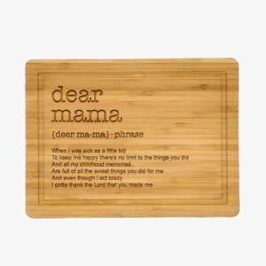 bamboo cutting board, dear mama, mothers day gifts, personalized cutting boards, housewarming gifts, gifts for mom, engraved cuttingboard