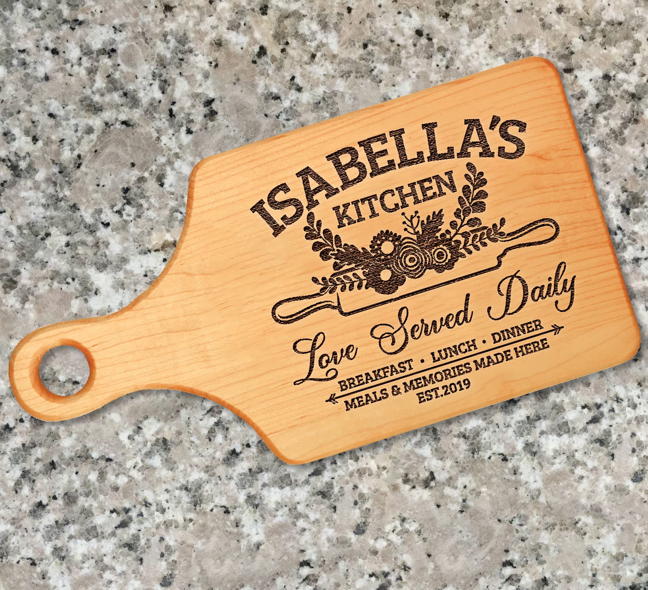 Personalized Cutting Board For Mom Custom Cutting Board Mothers Day Chopping Board Paddle Wood Engraved