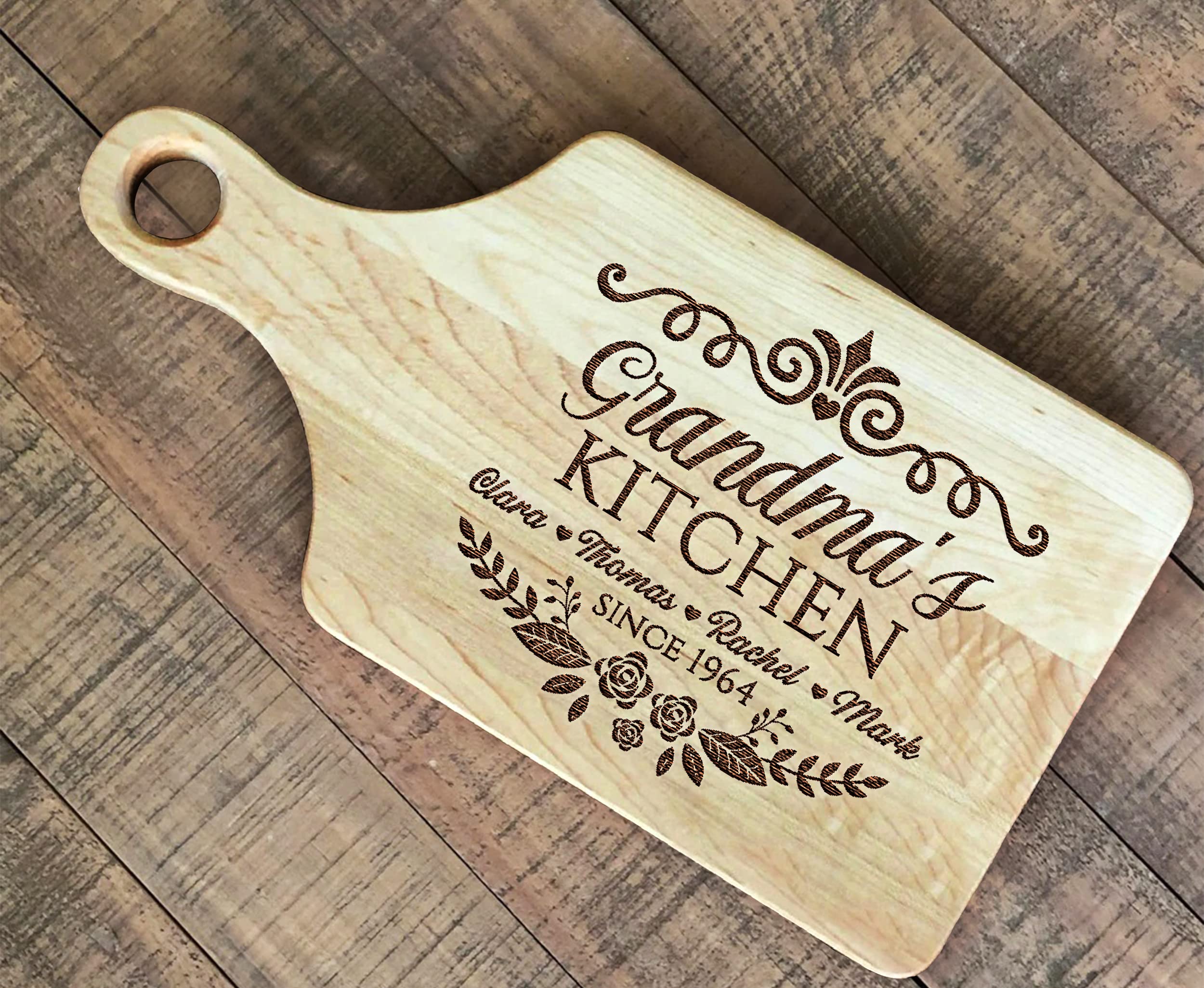 Personalized Cutting Board For Mom Custom Cutting Board Mothers Day Chopping Board Paddle Wood Engraved