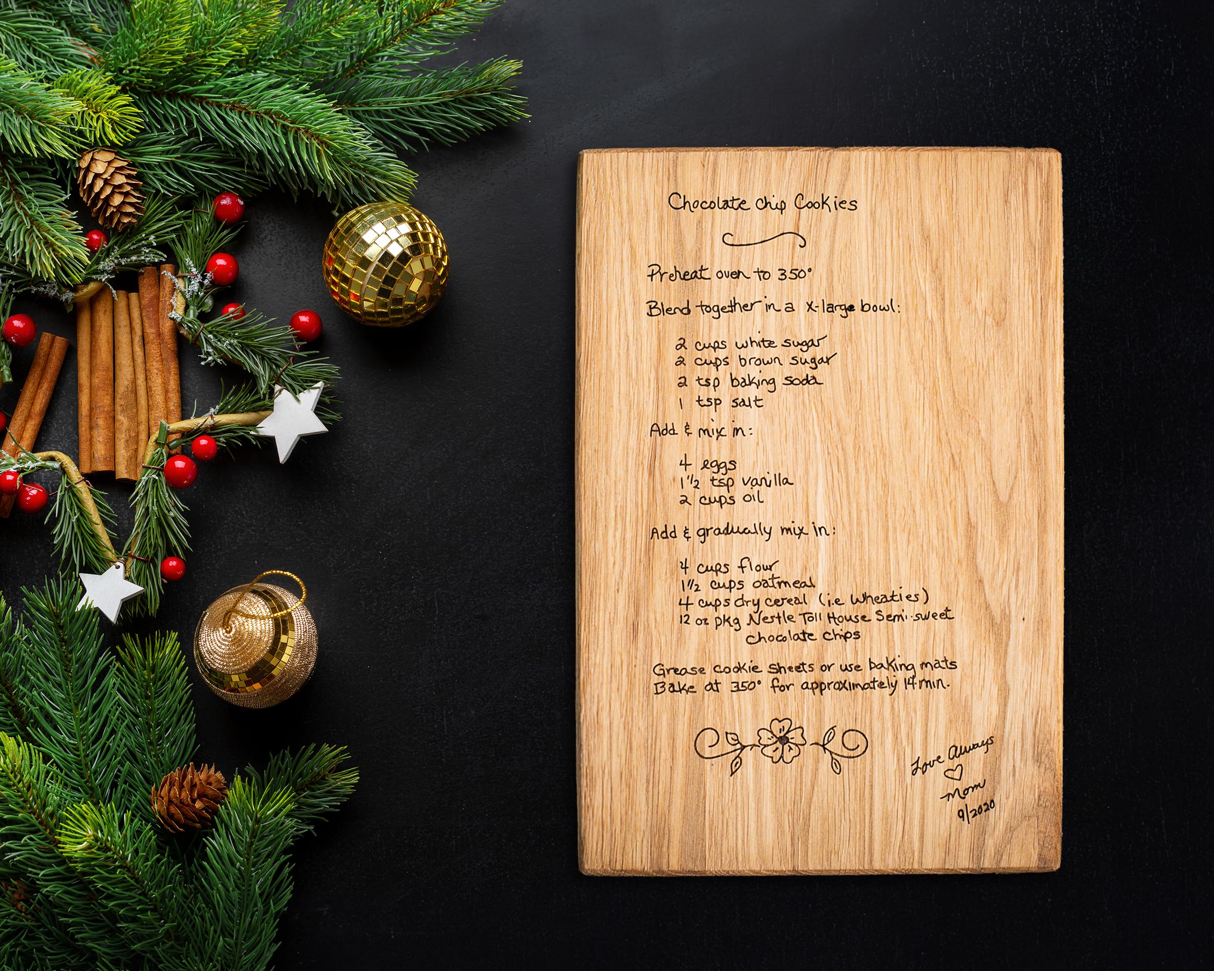 Recipe Cutting Board, Mom and Grandma Personalized Handwritten Recipe Engraved, Personalized Recipe Cutting Board, Family Recipe keepsake, Christmas gifts Mom and Grandmother, Gifts for Mother in Law