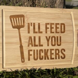 Funny, Cutting Boards, Charcuterie Board, Chopping Board, Personalized Cutting Boards, Laser Engraved, Bamboo Board, New Pattern (B-13" x 9")