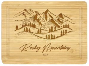 mountain house cutting board,custom cutting board, mountain themed gift, ski chalet gift, ski family gift,christmas, thanksgiving gift, wooden bamboo board