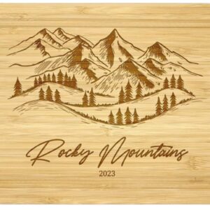 Mountain House Cutting Board,Custom Cutting Board, Mountain Themed Gift, Ski Chalet Gift, Ski Family Gift,Christmas, Thanksgiving Gift, Wooden Bamboo Board