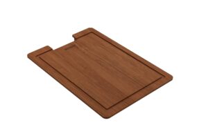 bocchi wooden handle cutting board for our step rim sinks, brown