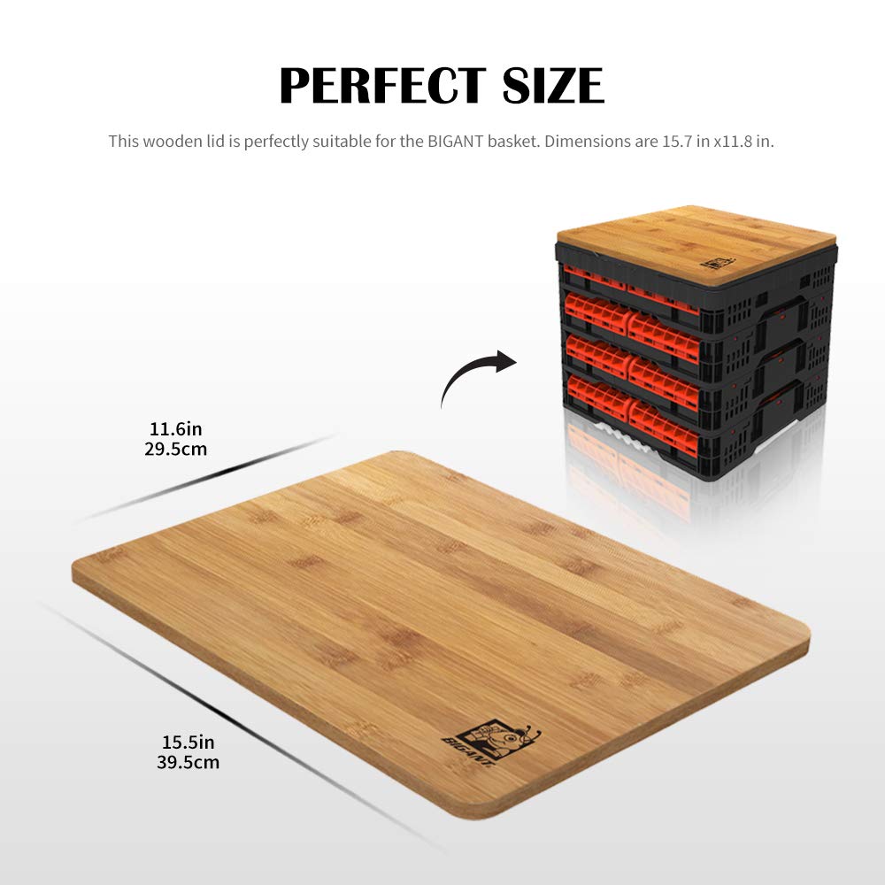 BIGANT Wooden Cutting Board – Heavy Duty Butcher Block for Chopping Meat, Cheese, and Vegetables. Perfect for Kitchen or Travel Use (11.5 x 15.5)