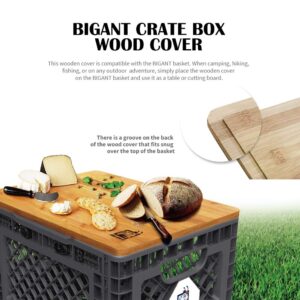 BIGANT Wooden Cutting Board – Heavy Duty Butcher Block for Chopping Meat, Cheese, and Vegetables. Perfect for Kitchen or Travel Use (11.5 x 15.5)