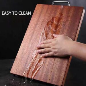 Wood Cutting Board, Large Natural Ebony Kitchen Cutting Board, 17×11×1 inches, Natural color.