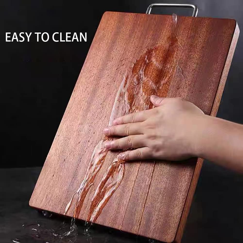 Wood Cutting Board, Large Natural Ebony Kitchen Cutting Board, 17×11×1 inches, Natural color.