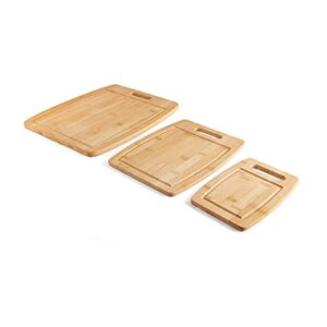 Sabatier Wood Cutting Board Set, 3-Piece, Bamboo