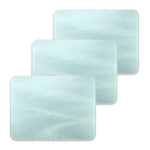 colorlyte vision tempered glass cutting boards.blue tint long lasting glass cutting boards for chopping with rubber feet. protective glass cutting mat counter protector. 11.81” x 7.87” x .20” (3 pack)