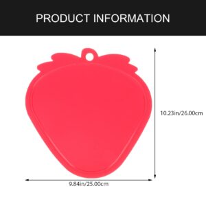 CALLARON Small Cutting Boards Strawberry Shaped: Kids Chopping Boards Fruit Vegetable Pasta Board 2pcs Serving Storage Tray for Pretend Play Cooking Baking