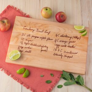 Forest Decor Handwritten Recipe Cutting Board, Personalized Cooking Gift, Family Recipe Engraved, Mom and Grandma Gift Recipe Keepsake, Mother's Day Gift, Sentimental Gift for Grandmother, Made in USA