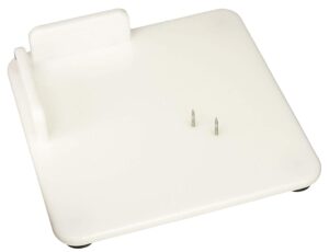 sammons preston hi-d paring board, single handed cutting board with aluminum nails for peeling and slicing, suction feet for sticking to counter, and corner guards prevent food sliding, 11" square