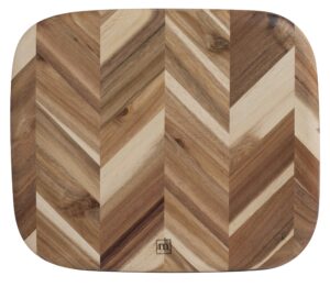 madeira acacia herringbone cutting board, 12.5" x 14.5"