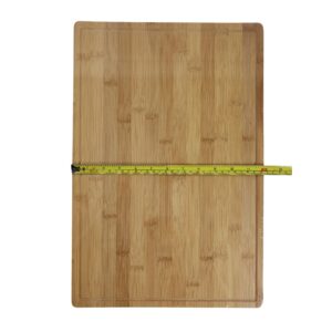 (Set of 6) 18"X12" Extra Large Bulk Plain Bamboo Board with Juice Groove | For Customized, Personalized Engraving Purpose | Wholesale Premium Bamboo Board