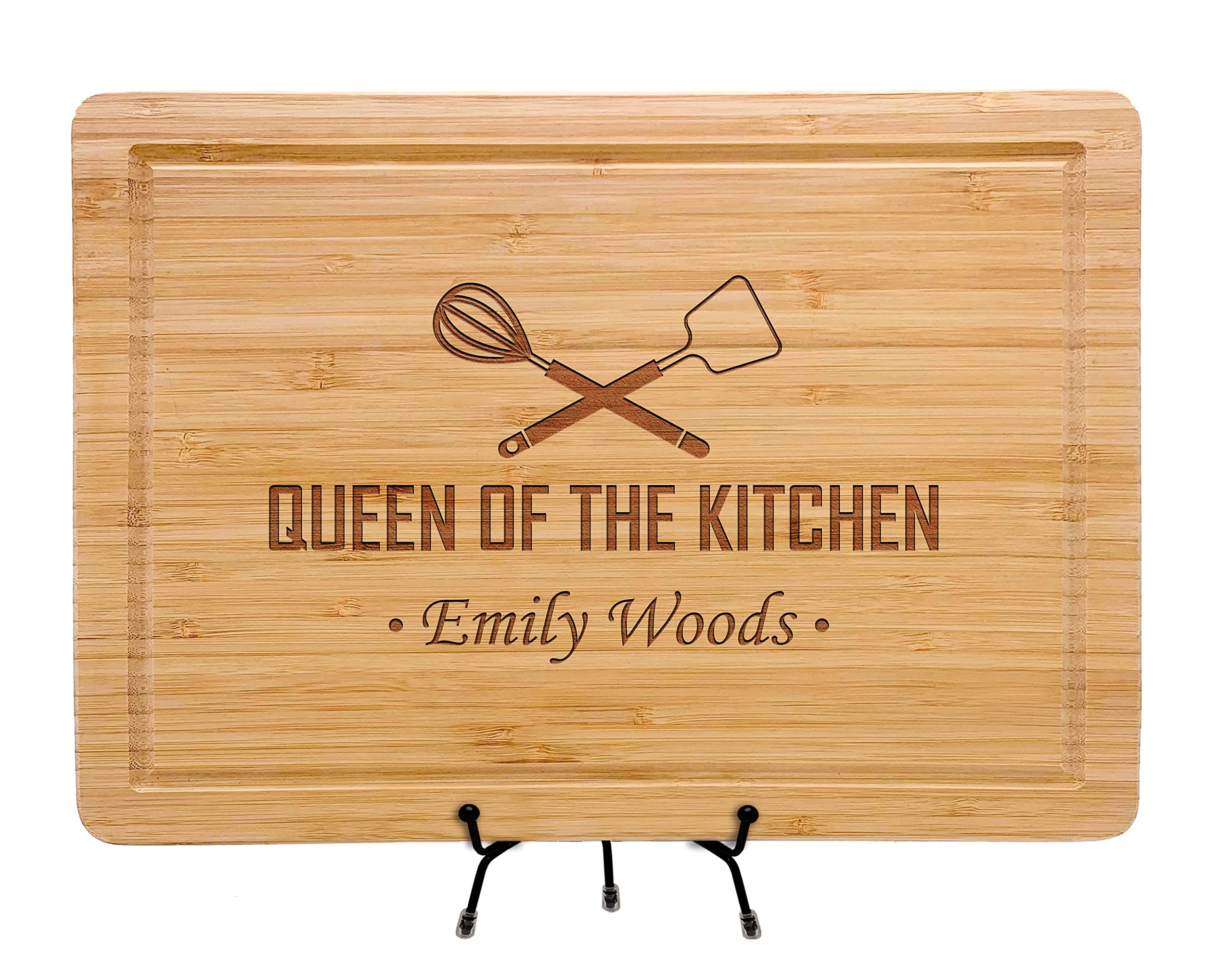 Mom Gifts for Mothers Day, Personalized Cutting Board for Kitchen, Queen of the Kitchen, Custom Women Gifts, Mother's Day Gift for Mama, Grandma, Sister, Wife, Custom Board for Birthday, Anniversary