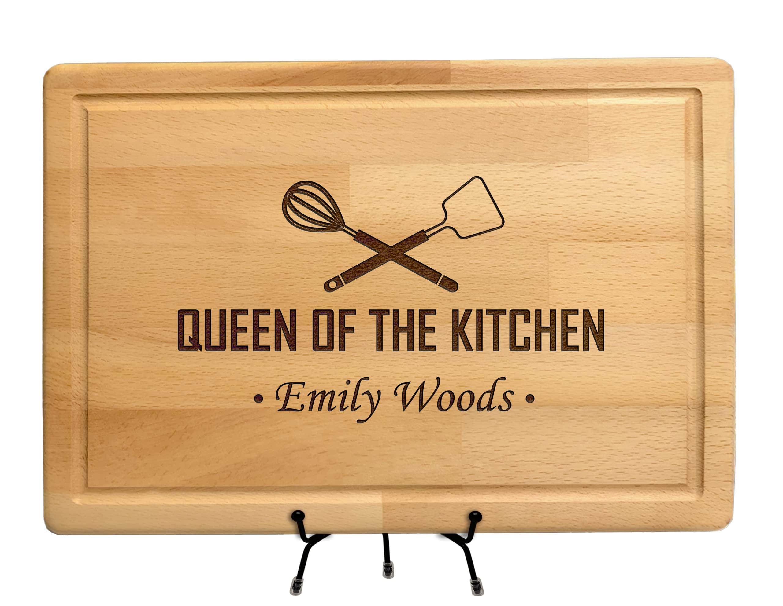 Mom Gifts for Mothers Day, Personalized Cutting Board for Kitchen, Queen of the Kitchen, Custom Women Gifts, Mother's Day Gift for Mama, Grandma, Sister, Wife, Custom Board for Birthday, Anniversary