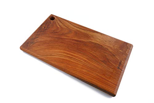 BOUMBI Zelkova Wood Reversible Cutting Board(15.55x9.05 x 1.1 Inches) Meidum