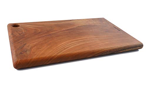 BOUMBI Zelkova Wood Reversible Cutting Board(15.55x9.05 x 1.1 Inches) Meidum