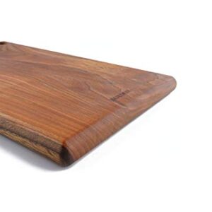 BOUMBI Zelkova Wood Reversible Cutting Board(15.55x9.05 x 1.1 Inches) Meidum