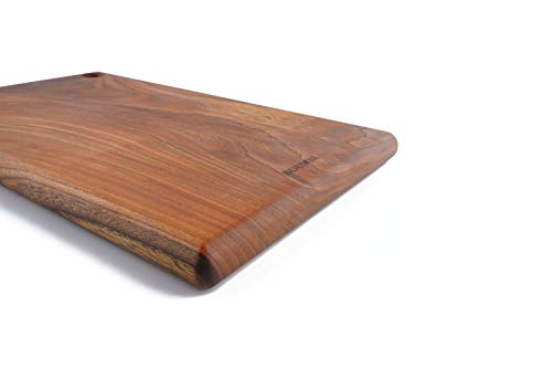 BOUMBI Zelkova Wood Reversible Cutting Board(15.55x9.05 x 1.1 Inches) Meidum