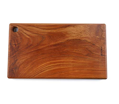 BOUMBI Zelkova Wood Reversible Cutting Board(15.55x9.05 x 1.1 Inches) Meidum