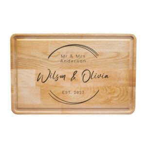 Custom Cutting Board | Personalized Cutting Board | Custom Cheese Board | Custom Chopping Board | Wedding Cutting Board | Personalized Wedding Gift | Gift for Couple (Without Handle)