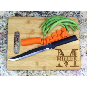 personalized engraved bamboo cutting board, mothers day gifts, 5th anniversary ideas, gifts for her
