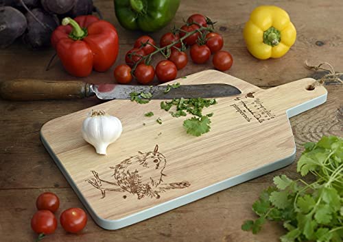 Pimpernel Wrendale Designs Wooden Cutting Board with Handle | Lightweight Cheese Serving Board | Perfect for Meat, Bread, Vegetables, and Fruit Charcuterie Boards | Measures 13.75"