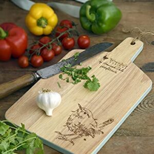 Pimpernel Wrendale Designs Wooden Cutting Board with Handle | Lightweight Cheese Serving Board | Perfect for Meat, Bread, Vegetables, and Fruit Charcuterie Boards | Measures 13.75"