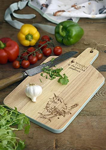 Pimpernel Wrendale Designs Wooden Cutting Board with Handle | Lightweight Cheese Serving Board | Perfect for Meat, Bread, Vegetables, and Fruit Charcuterie Boards | Measures 13.75"