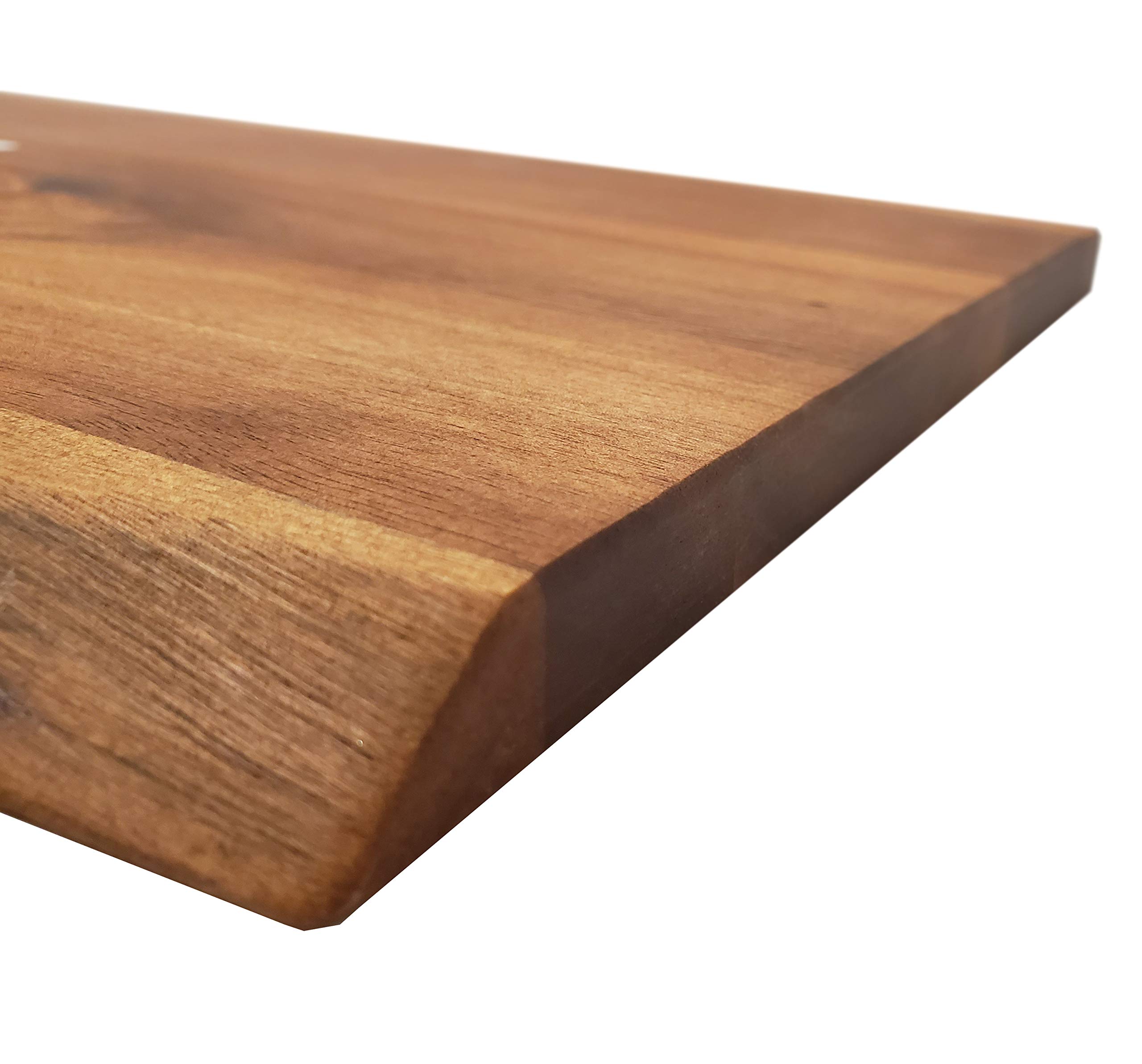 Denmark Tools for Cooks Artisan Acacia Serving Collection- Wood Cutting Chopping Board Platter Tray, 2 Piece Rectangular Footed Charcuterie/Cutting Boards