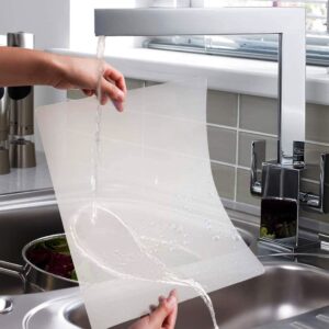 Transparent Light White PP Placemats Heat Insulation mat Outdoor Cutting Boards mat. 18 x 12 Inches for Cooking Prep, Traveling, Camping, BBQs Or Kitchen,8 Pieces.