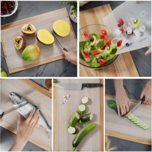 Transparent Light White PP Placemats Heat Insulation mat Outdoor Cutting Boards mat. 18 x 12 Inches for Cooking Prep, Traveling, Camping, BBQs Or Kitchen,8 Pieces.