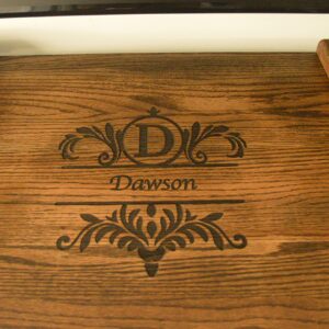 Solid American Oak Laser Engraved Personalized Noodle Board/Stove Top Cover - Farmhouse Style-