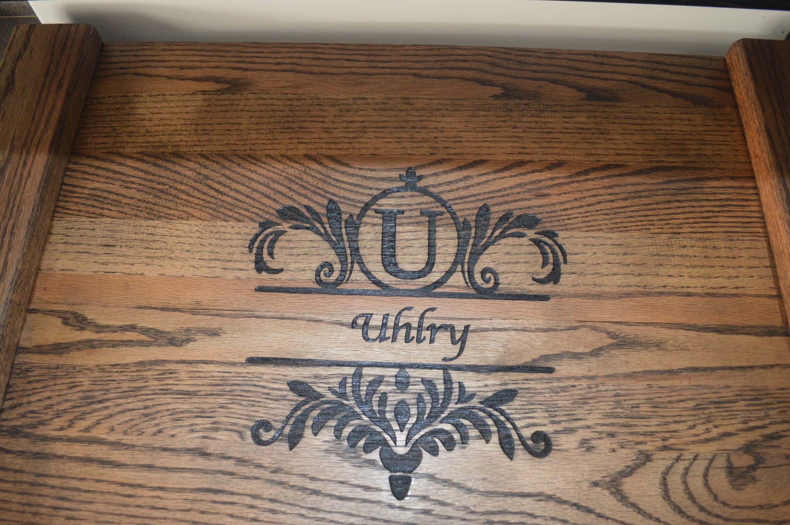 Solid American Oak Laser Engraved Personalized Noodle Board/Stove Top Cover - Farmhouse Style-