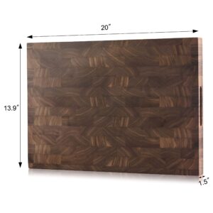 Cangshan | Thomas Keller Signature Collection Walnut End-Grain Cutting Board,14 x 20 x 1.5", Crafted in USA