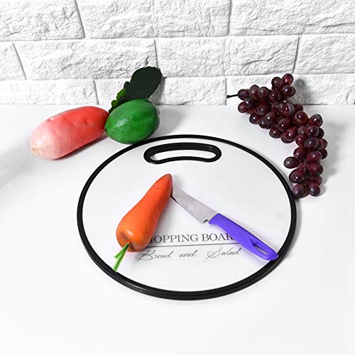 Kitchen Plastic Cutting Board, Household Kitchen Bakery Restaurant Classification Chopping Boards Slicing Block Cooking Tool for Vegetable Meat Fruit White